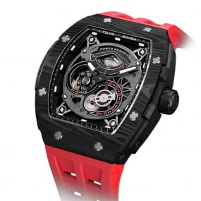 Montre Tsar Bomba - Elemental Series - Carbon Fiber Automatic - Rouge