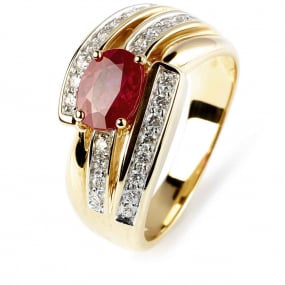 bague rubis et diamants similaire