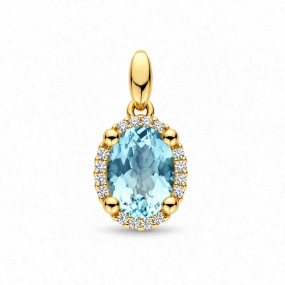 Pendentif Aigue marine et Diamants