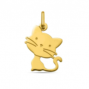 Pendentif chat Or similaire