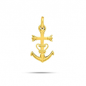 Pendentif croix camarguaise en or jaune