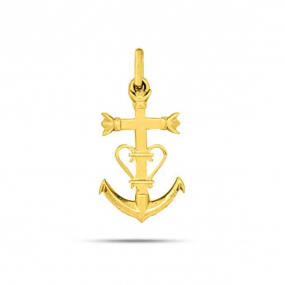 Pendentif croix camarguaise en or jaune similaire
