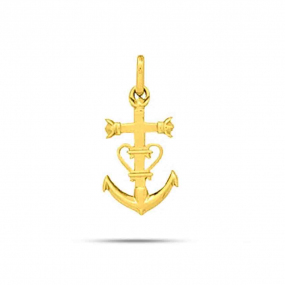 Pendentif croix camarguaise en or jaune similaire