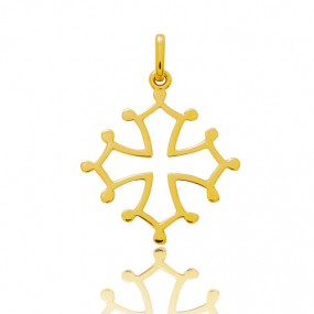 Pendentif croix catalane en or jaune similaire