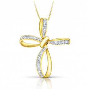 Pendentif Croix diamants