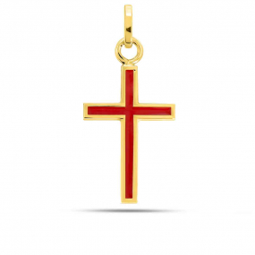 Pendentif Croix rouge laqu similaire