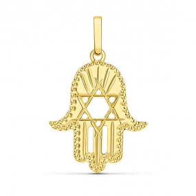 Pendentif Hamsa Etoile de David en r�duction