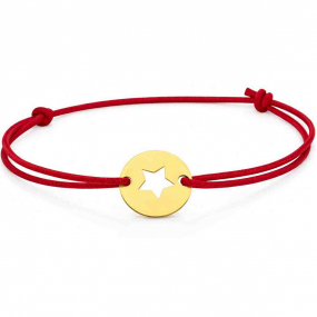 Bracelet cordon rouge motif �toile