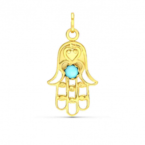Pendentif Main de Hamsa Turquoise en r�duction