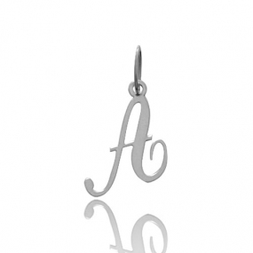 Pendentif or Blanc Initiale A