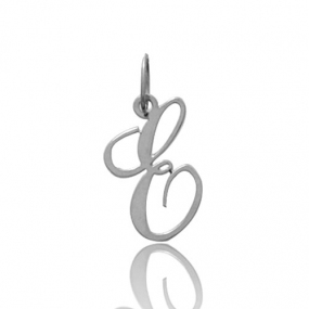 Pendentif or Blanc Initiale E Caresse Pendentif or Blanc Initiale E Caresse