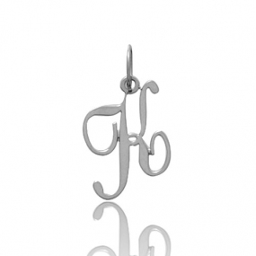 Pendentif or Blanc Initiale K