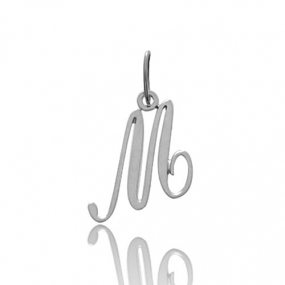 Pendentif or Blanc Initiale M