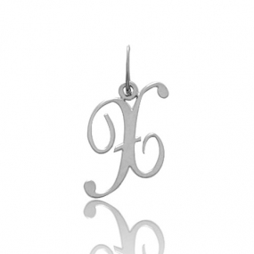 Pendentif or Blanc Initiale X