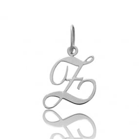 Pendentif or Blanc Initiale Z