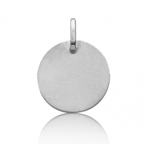 Pendentif or blanc rond similaire