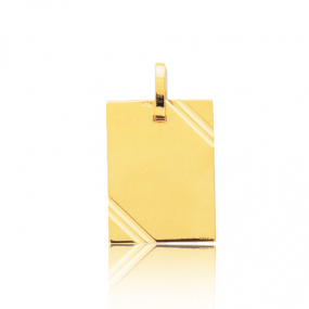 Pendentif or jaune avec ciselures