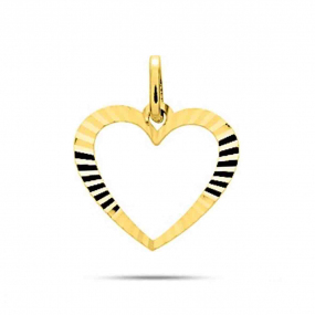 Pendentif or jaune cur ajour