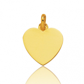 Pendentif or jaune coeur