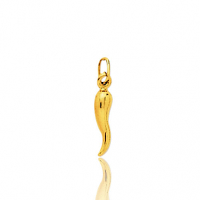Pendentif or jaune corne italienne