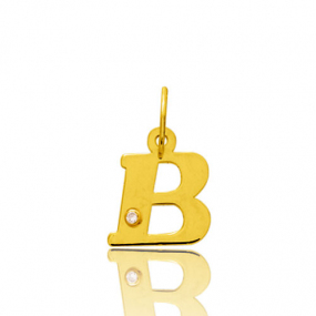 Pendentif or Jaune et diamant 0,01ct similaire