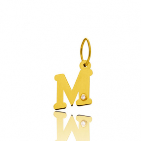 Pendentif or Jaune et diamant 0,01ct similaire