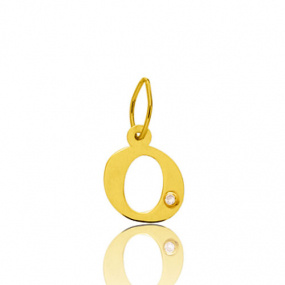 Pendentif or Jaune et diamant 0,01ct similaire