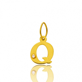 Pendentif or Jaune et diamant 0,01ct similaire