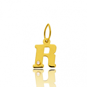 Pendentif or Jaune et diamant 0,01ct similaire
