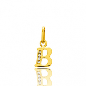 Pendentif or Jaune et Oxyde de Zirconium