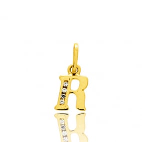 Pendentif or Jaune et Oxyde de Zirconium similaire