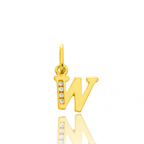 Pendentif or Jaune et Oxyde de Zirconium similaire