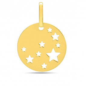 Pendentif or jaune toiles