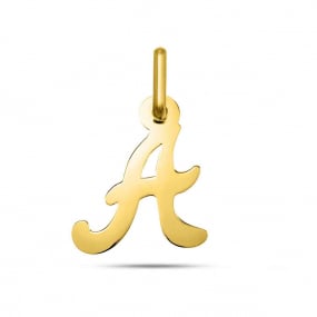 Pendentif or Jaune Initiale A
