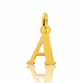 Pendentif or Jaune Initiale A