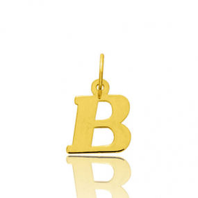 Pendentif or Jaune Initiale B