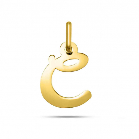 Pendentif or Jaune Initiale C