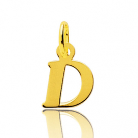Pendentif or Jaune Initiale D