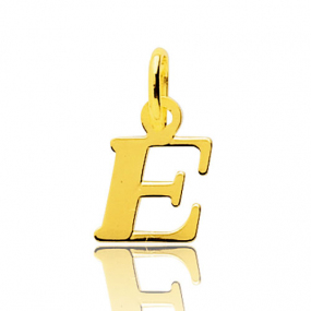 Pendentif or Jaune Initiale E