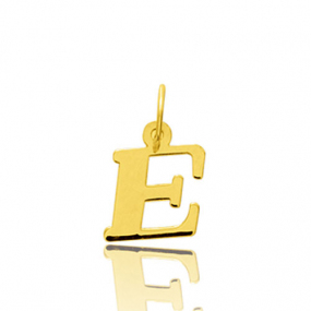 Pendentif or Jaune Initiale E