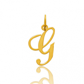 Pendentif or jaune Initiale G similaire
