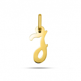 Pendentif or Jaune Initiale J