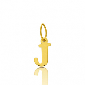 Pendentif or Jaune Initiale J