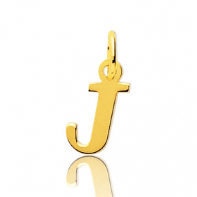 Pendentif or Jaune Initiale J
