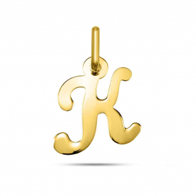 Pendentif or Jaune Initiale K