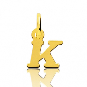 Pendentif or Jaune Initiale K