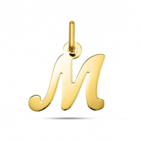 Pendentif or Jaune Initiale M