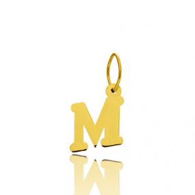 Pendentif or Jaune Initiale M