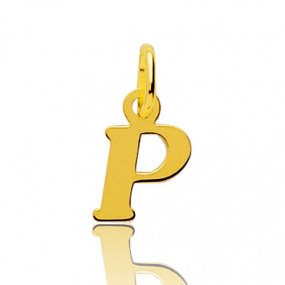 Pendentif or Jaune Initiale P
