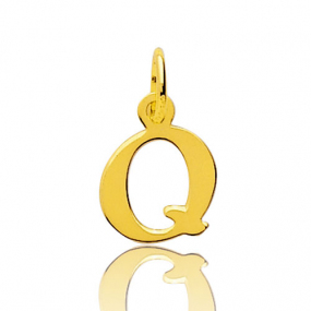 Pendentif or Jaune Initiale Q similaire